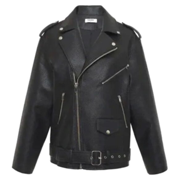 Rumored Jackets & Blazers - NWT $298 RUMORED Zuki moto jacket faux black leather L very oversized